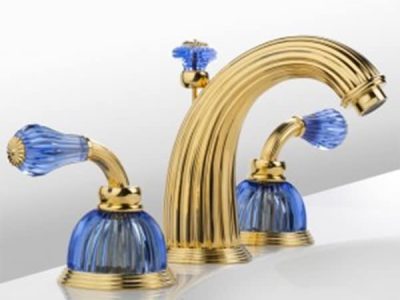 DOME Hebelgriff Kanneliert Blau C60