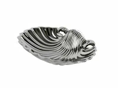 FS01-606 Standseifenschale Metall Muschelform