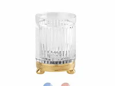 FS10C-611 Glas auf Kugelfüßen ziseliert
