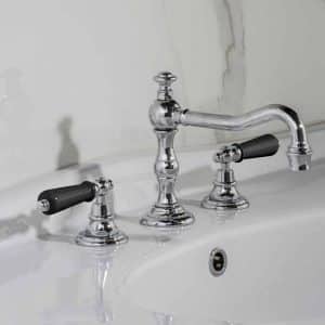 THETIS WITH LEVER HANDLES BLACK PORCELAIN