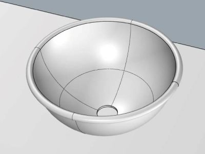 MB Counter top metal washbasin 8B130