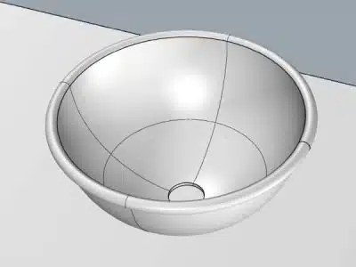 MB Counter top metal washbasin 8B130