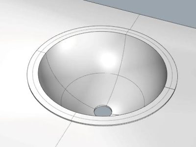 MB Inset metal washbasin 8V130