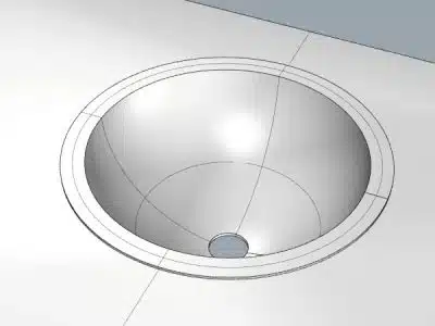 MB Inset metal washbasin 8V130