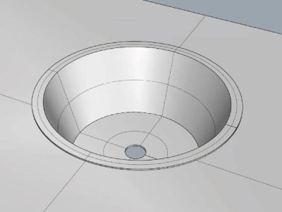 MB Inset metal washbasin 8V630