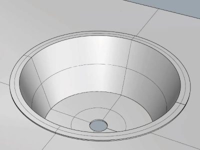 MB Inset metal washbasin 8V638