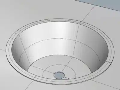 MB Inset metal washbasin 8V638