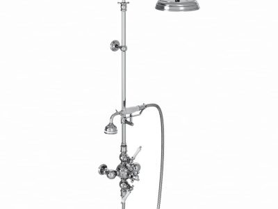 Aufputz-Thermostat-Brausebatterie mit Kopfbrause
