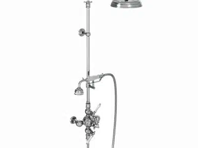 Aufputz-Thermostat-Brausebatterie mit Kopfbrause