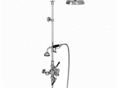 Aufputz-Thermostat-Brausebatterie mit Kopfbrause
