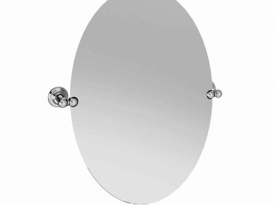 Metallspiegel oval, ohne Metallfassung