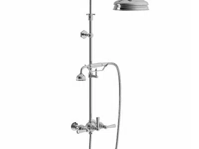 Aufputz-Zweigriff-Brausebatterie mit Kopfbrause