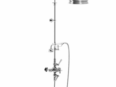 Aufputz-Thermostat-Brausebatterie mit Kopfbrause