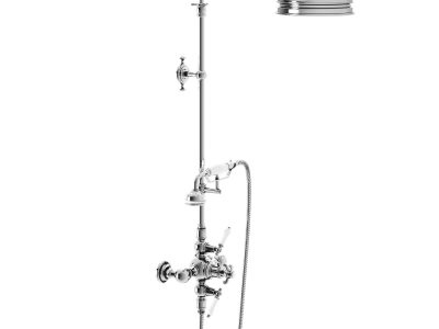 Aufputz-Thermostat-Brausebatterie mit Anti-Kalk-Kopfbrause