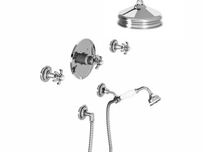 Duschgarnitur-Set mit Thermostatmischer