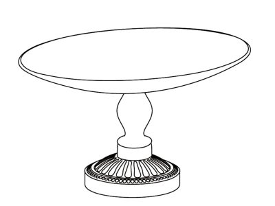 Standseifenschale aus Metall, oval