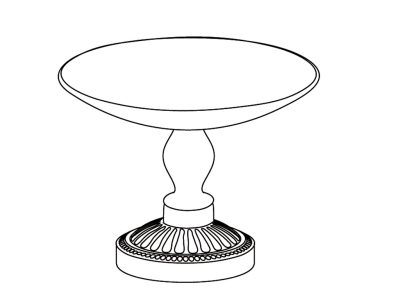 Standseifenschale aus Metall, rund
