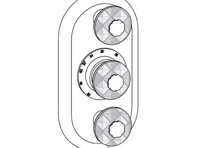 Sichtteile zu Eurotherm-Unterputz-Thermostat