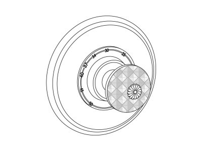 Sichtteile zu Eurotherm-Unterputz-Thermostat