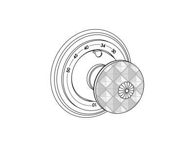 Sichtteile zu Eurotherm-Unterputz-Thermostat