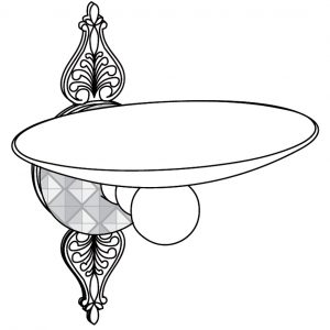 Wandseifenschale, Metall