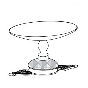 Standseifenschale aus Metall, oval