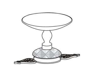 Standseifenschale aus Metall, rund