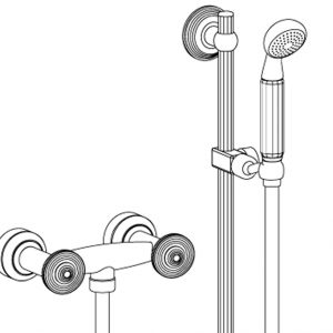 Aufputz-Zweigriff-Brausebatterie