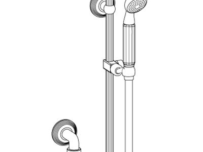 Duschgarnitur mit Wandstange