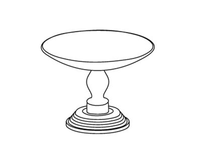 Standseifenschale aus Metall, rund
