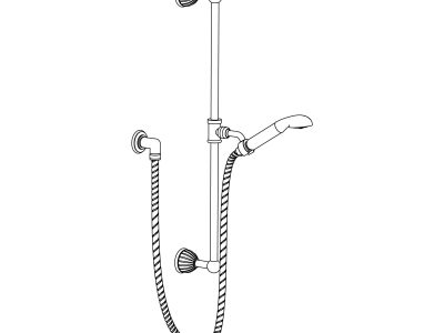 Duschgarnitur mit Wandstange