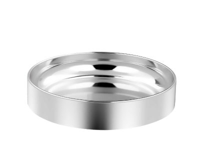 Standseifenschale aus Metall, rund