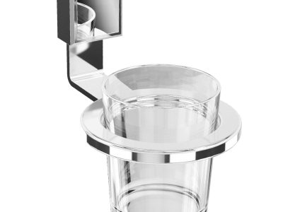 Wandglashalter mit Glas