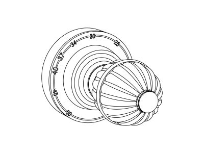 Sichtteile zu Eurotherm-Unterputz-Thermostat