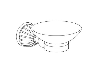 Wandseifenschale, mit Kristallglas