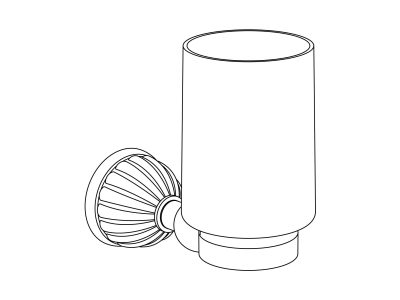 Wandglashalter mit Glas