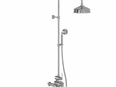 Aufputz-Thermostat-Brausebatterie mit Kopfbrause