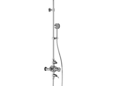 Aufputz-Thermostat-Brausebatterie mit Kopfbrause