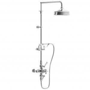 Aufputz-Thermostat-Brausebatterie mit Kopfbrause