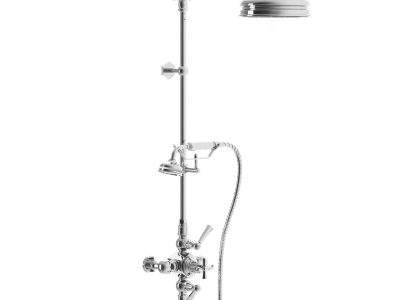 Aufputz-Thermostat-Brausebatterie mit Kopfbrause