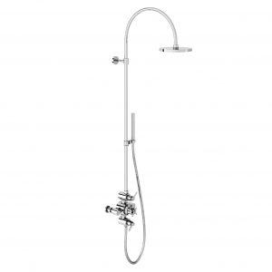 Aufputz-Thermostat-Brausebatterie mit Kopfbrause