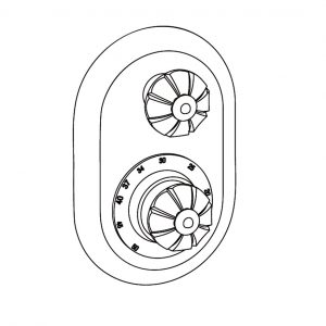 Sichtteile zu Eurotherm-Unterputz-Thermostat
