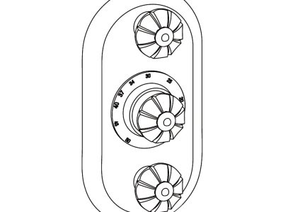 Sichtteile zu Eurotherm-Unterputz-Thermostat
