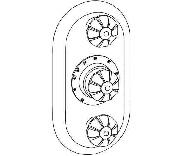 Sichtteile zu Eurotherm-Unterputz-Thermostat