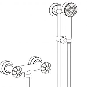 Aufputz-Zweigriff-Brausebatterie
