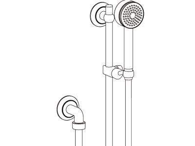 Duschgarnitur mit Wandstange