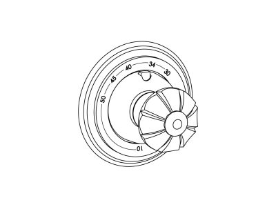 Sichtteile zu Eurotherm-Unterputz-Thermostat