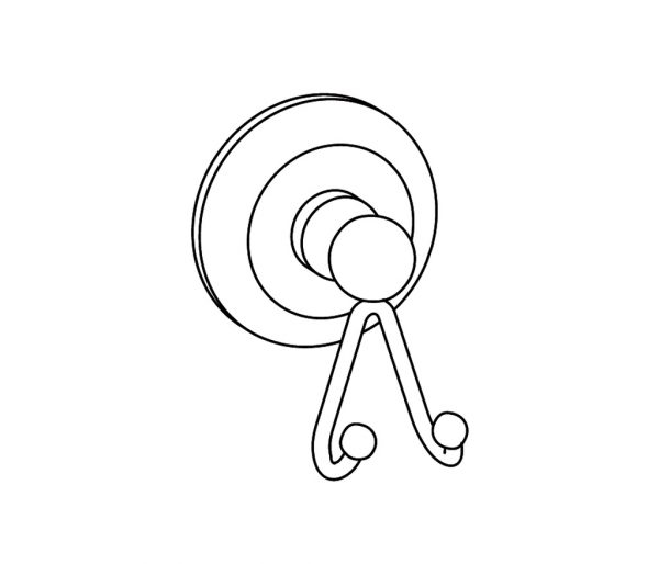 Wandhaken doppelt