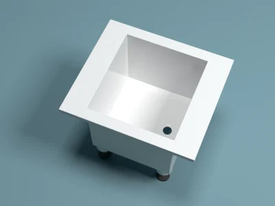 Fußbecken COMO aus GFK in Weiß